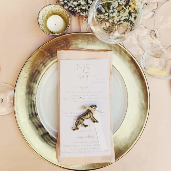 menù e segnaposto matrimonio